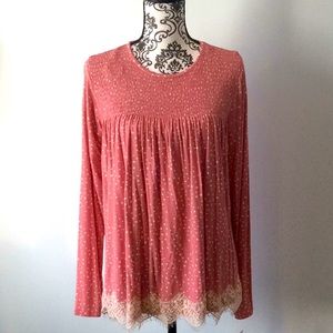 NWT Empire Waisted Lace Trim Top